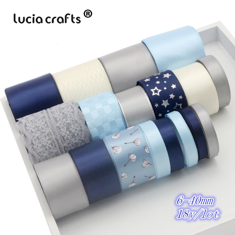 Lucia Ambachten Satijn/Grosgrain/Organza Lint Set Trim Kant Stof Diy Hairbow Materialen Mix Stijl S0604: Mix Style 4