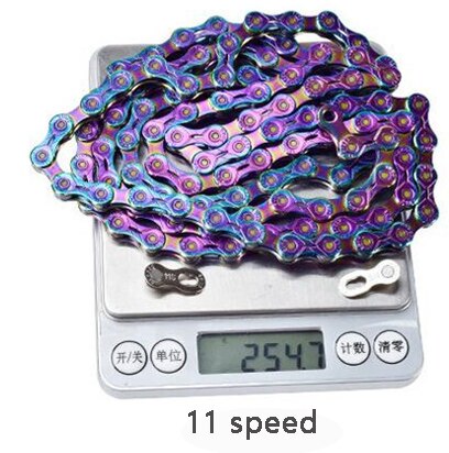Bicycle chain Rainbow Mountain bike Road bike shifting chain 9/10/11/12 speed for M8000 M6000 M610 with missinglink: E 11speed Rainbow