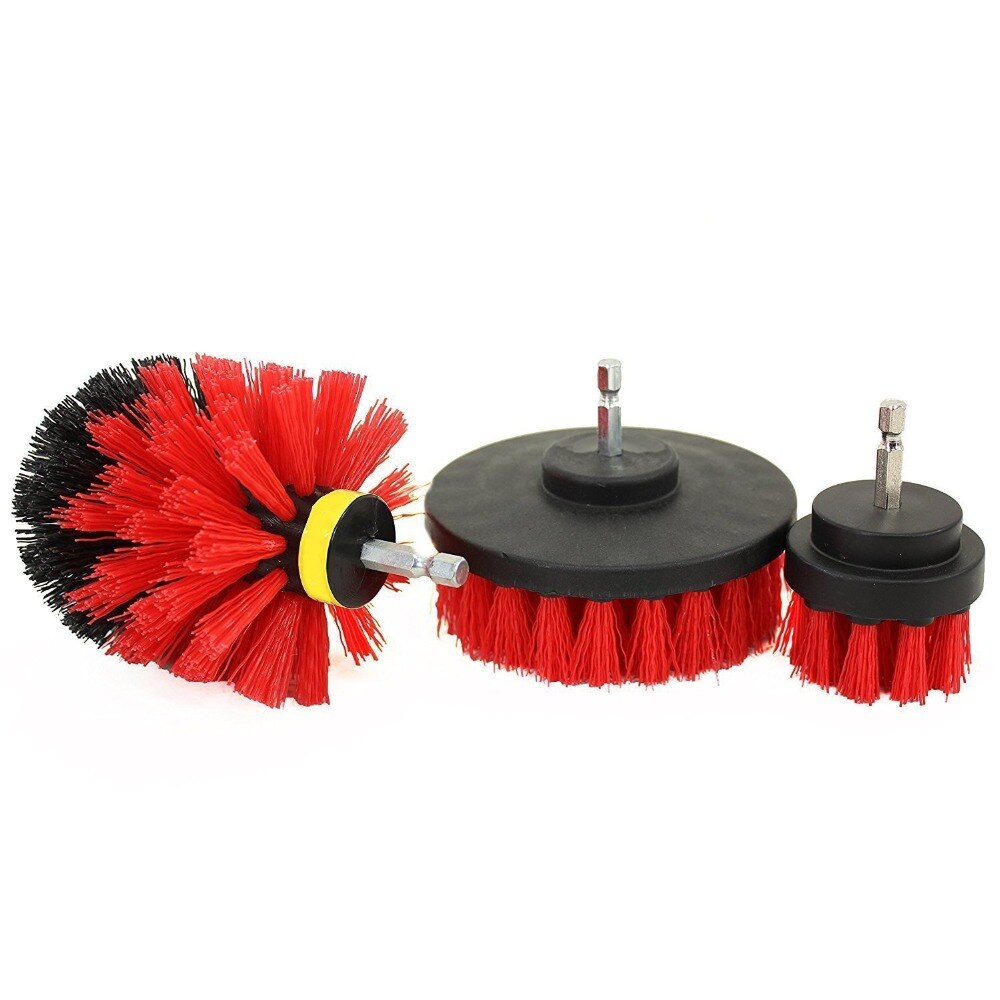 3 pcs Power Scrub Brush Drill Cleaning Brush for Bathroom Shower Tile Grout Cordless Power Scrubber Drill Attachment Brush Kit
