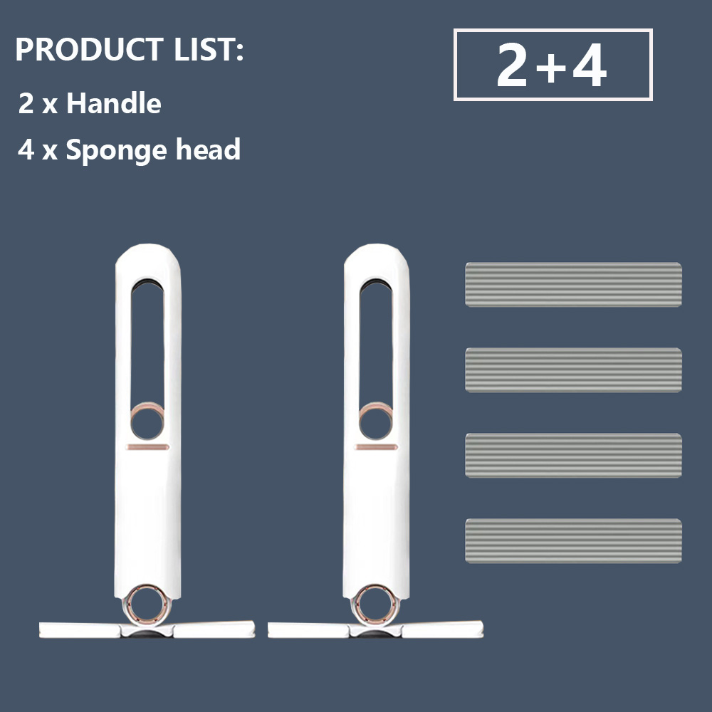 2-24Pcs Mini Mop Squeeze Mini Mop Folding Home Cleaning Mops with Self-squeezing Floor Washing Mops Desk Kitchen Car Clean Tools: MULTI