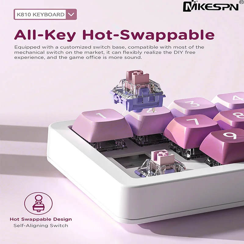 Bekabelde draagbare joystick Mechanisch numeriek toetsenbord Volledig -swappable toetsen Scrollwiel Macro-gedefinieerd programmeerbaar gametoetsenbord