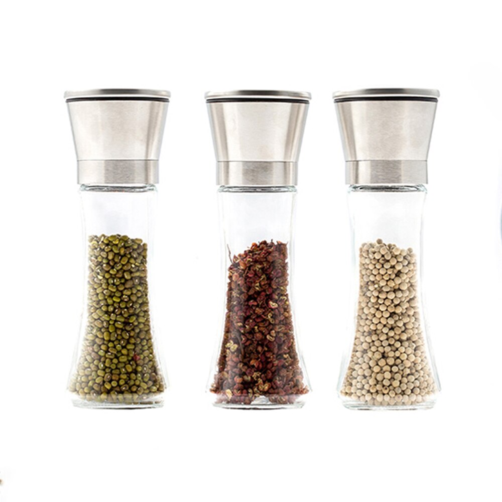 Automatic Salt &amp; Pepper Grinder Gravity Electric Spice Mill Adjustable Spices Grinder With LED Light Kitchen Device Kitchenware: 1pc manual 19x6.5cm