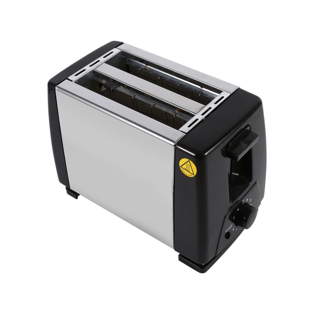 Electric Toaster 2-Slice Toaster Stainless Steel Machine 750W Electric for Breakfast Household Bread Baking Wide-slot Toaster