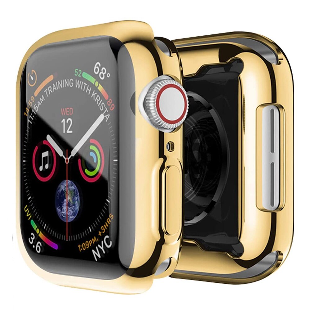 360 Volledige Soft Clear TPU Screen Protector Case Voor Apple Horloge Serie 44 MM 40 MM 42 MM 38 MM Transparante Cover Voor IWatch 6/SE/5/4/3: Black / 9 Inches
