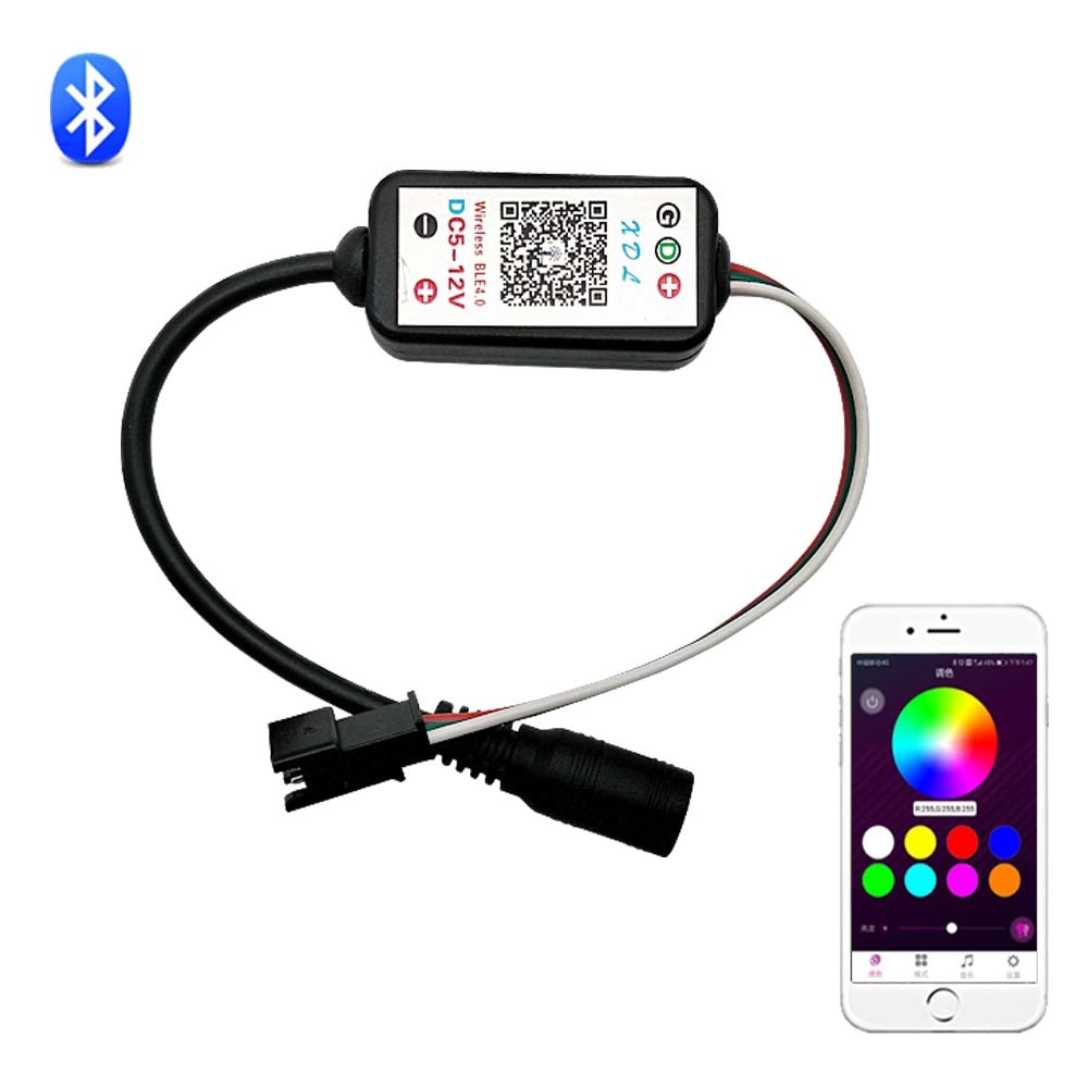 DC5-12V 192W 3Pin Pixel Smart IC RGB LED bluetooth Controller for WS2811 WS2812 SK6812 Strip Light