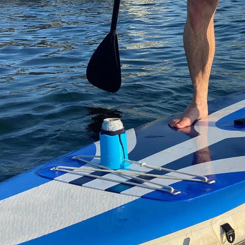 Uchwyt na napoje do kajaka Uchwyt na butelkę do deski surfingowej Uchwyt na kubek Wiązany na sznurku uchwyt na napoje Wielofunkcyjny zewnętrzny uchwyt na butelkę z wodą Narzędzie kajakowe