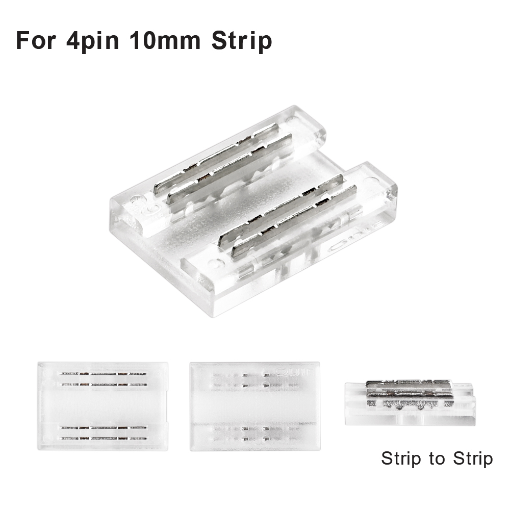 5pcs Solderless LED Connector Transparent for 2pin 3pin 4pin 5pin 6pin FOB COB DIM RGBW RGB CCT SMD LED Strip: Red