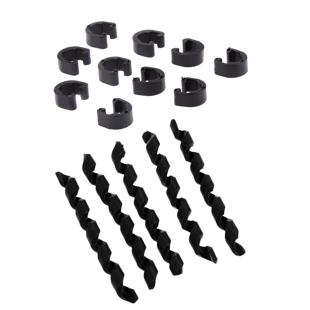 Bike Cable Rubber Guide Sheath Protector + Bicycle C-Clip Road Mountain MTB Bike Cable Housing Hose Guide