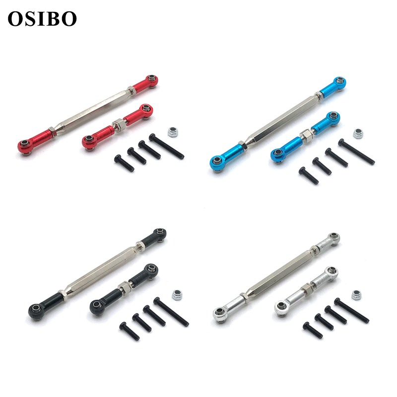 Metal Adjustable Steering Linkage Servo Link Pull Rod for WPL C14 C24 B14 B24 MN D90 D99 MN-90 FJ-45 1/12 RC Car Crawler