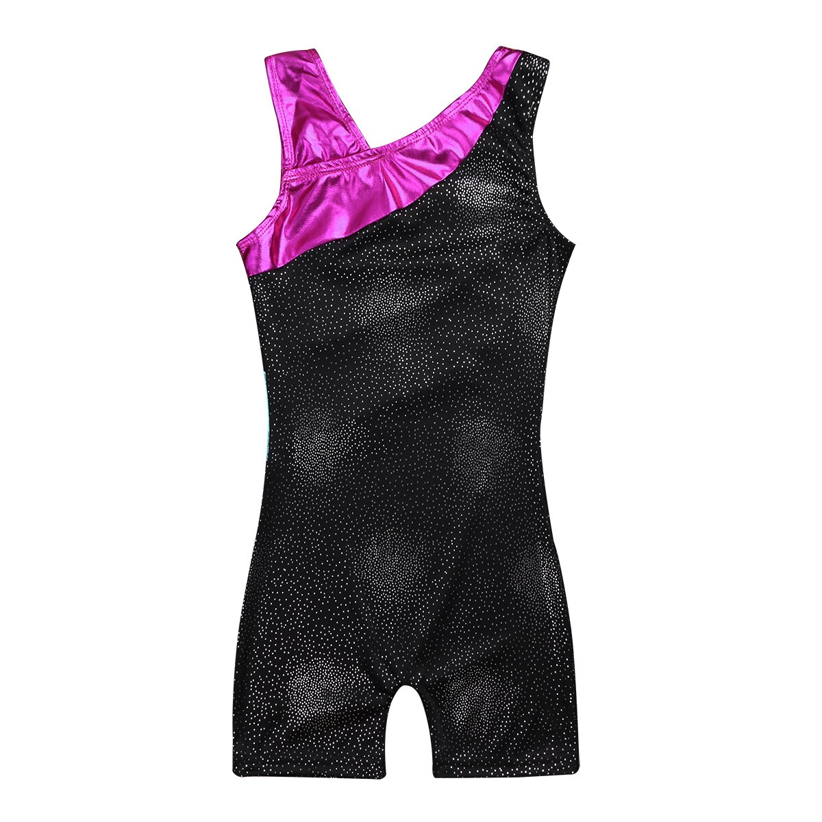 Kids Teens Sleeveless Patchwork Ballet Dance Leotards Gymnastics Leotard for Girls Childs Dance Jumpsuit Sports Unitard Bodysuit