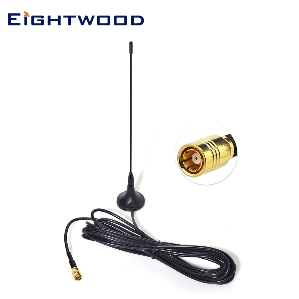 Eightwood Dab/Dab + Auto Radio Antenne Antenne Voor Magnetische Mount Dab Antenne Van Smb Plug Connector 4 M kabel