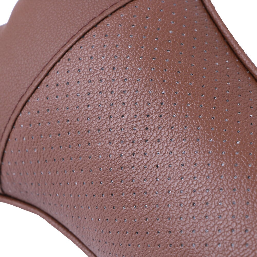 Almohada de cuero para el cuello del coche, reposacabezas transpirable, accesorios para la mayoría de los coches