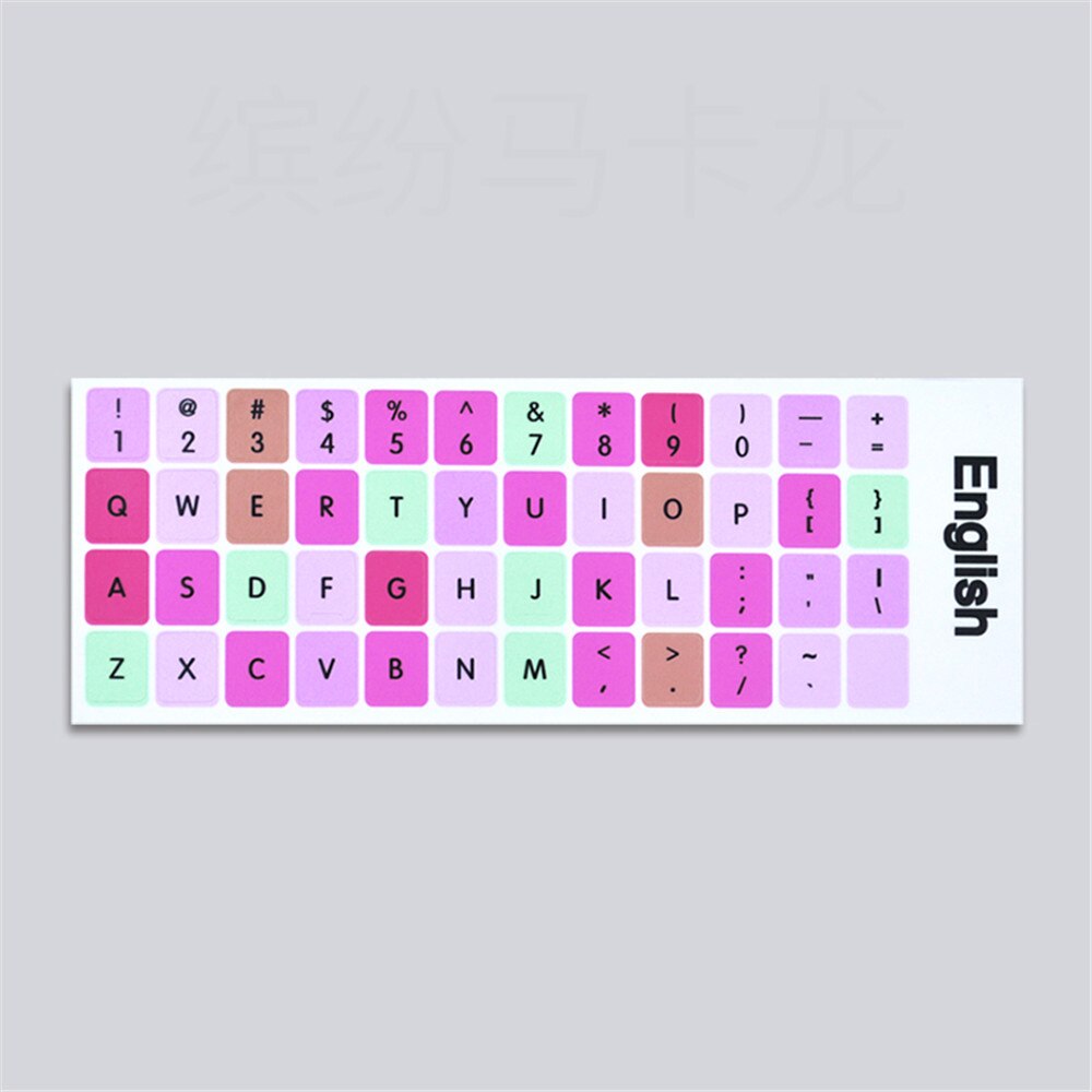 English Keyboard Stickers for Laptop Keyboards Protector Computer Button Sticker Letter Layout Keyboard Covers Office Supplies: F