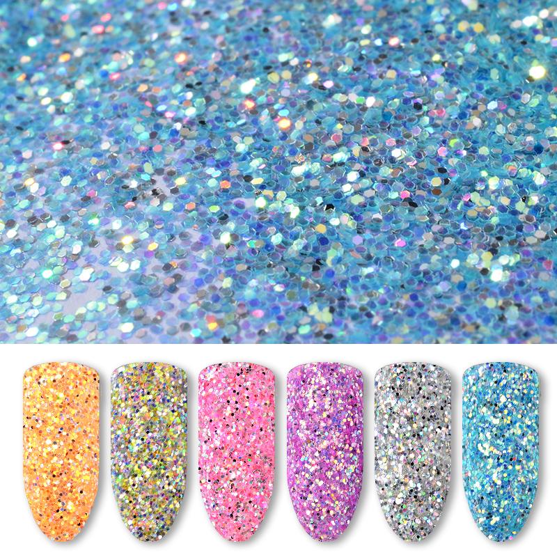 6 Dozen Ster Nail Art Shining Bling Glitter Pailletten Voor Uv Gel Decoratie Tips Shimmer Paillette Glitters 3D Manicure Tool
