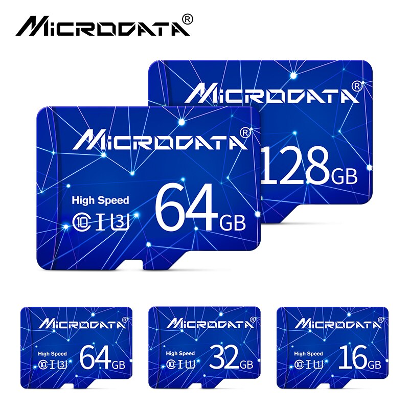 Blauw Class 10 Micro Sd Tf Card Sdhc/Sdxc Tf 64Gb 128Gb 32Gb 16Gb Micro sd Kaarten Volledige Geheugen Kaarten Voor Telefoon Tablet