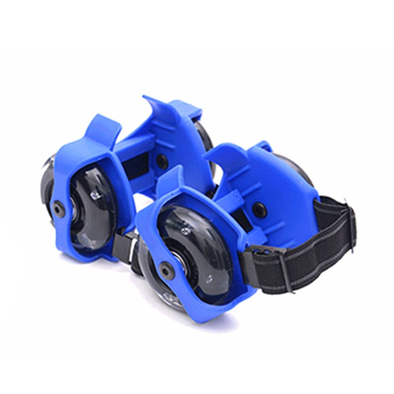 1 Pair Flashing Roller Skating Shoes Whirlwind Pulley Flash Wheel Heel Roller Adjustable Simply Roller Skating Shoes for kids: blue 50KG