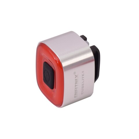 ENFITNIX Cubelite2 Bicycle Flashlight Bike Rear Smart Taillight Brake Sensing Waterproof LED Day Light Saddle Seatpost Light: Sliver