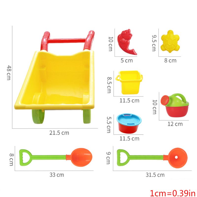 1 Set Beach Toys for Kids Baby Children Playing Game Sand Mould Cartoon Bucket Pail Children Sandbox Set Kit Toys: P