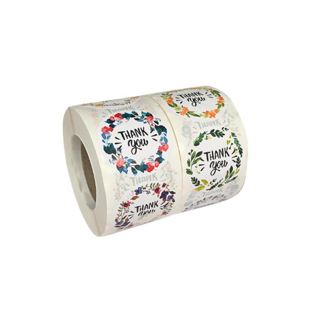 Thank You Stickers Labels Roll , Cake Labels Stickers Mixed 500 Labels Thanksgiving Stamp for Bags