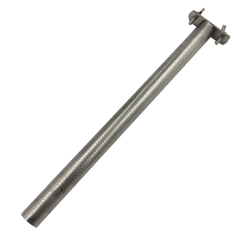 J2FB Parrot Perch Stainless Steel Rod Stand with Rhombic Pattern for Pet Birds: 25 cm long