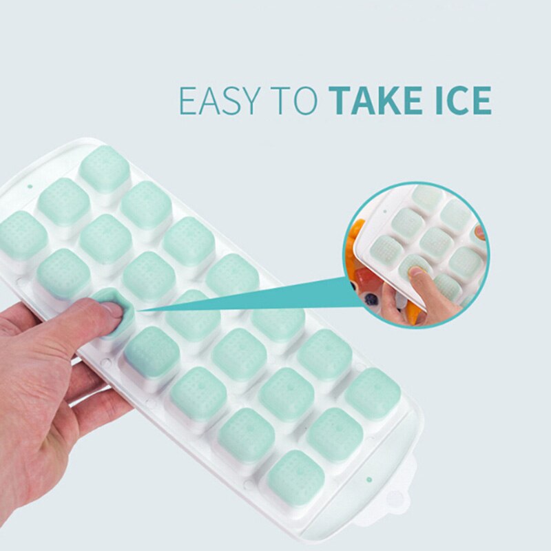 Trays Trays Flexible Silicone Ice Ice With Cube Spill-Resistant Lids Easy Release Ice Trays Make 21 Ice Cube, BPA Free,Stackable