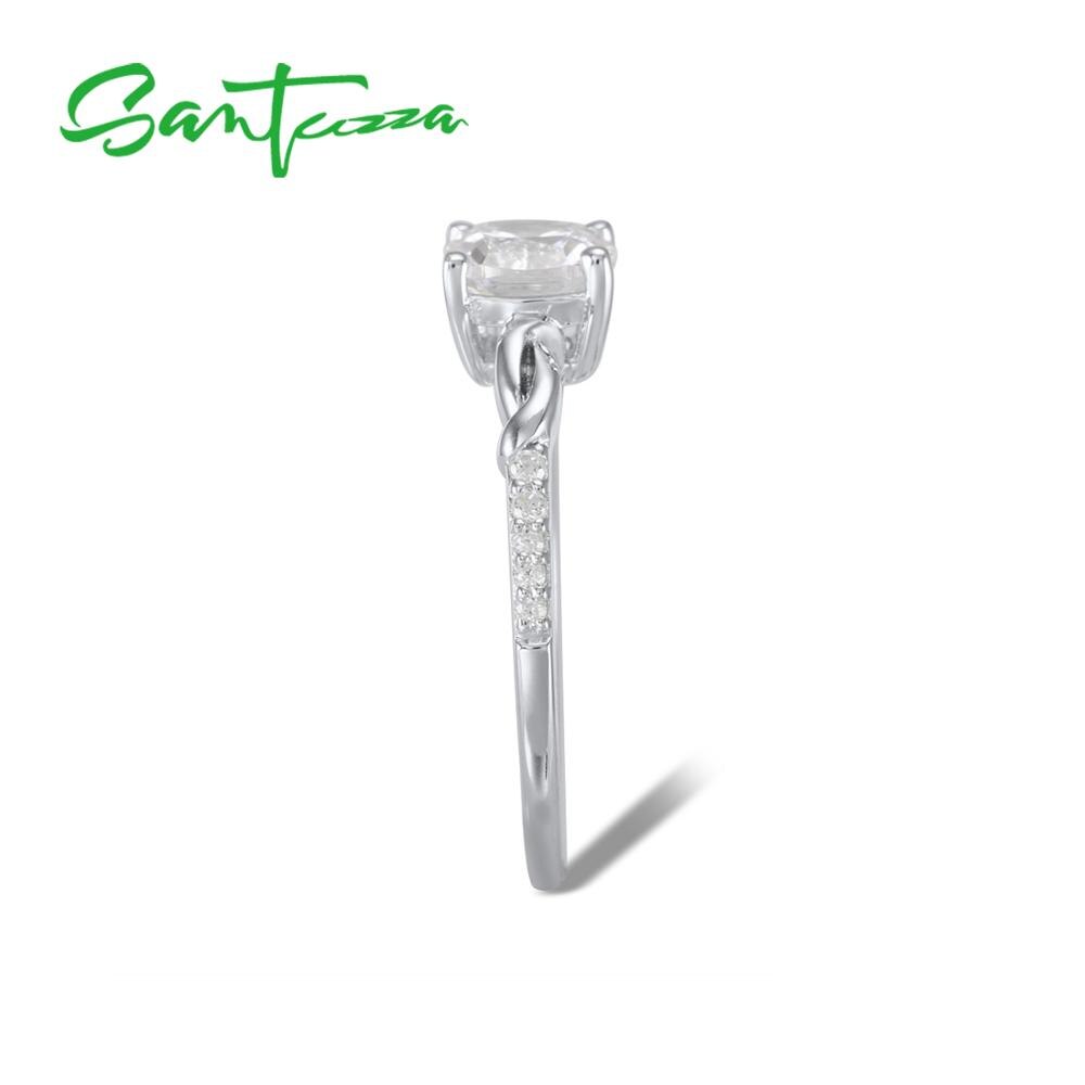 Santuzza Anelli D'argento per le Donne di Fidanzamento Anello di Cerimonia Nuziale Pietre DELLA CZ Anello fascia di Cerimonia Nuziale Puro 925 sterlina d'argento Gioelleria Raffinata E Alla Moda
