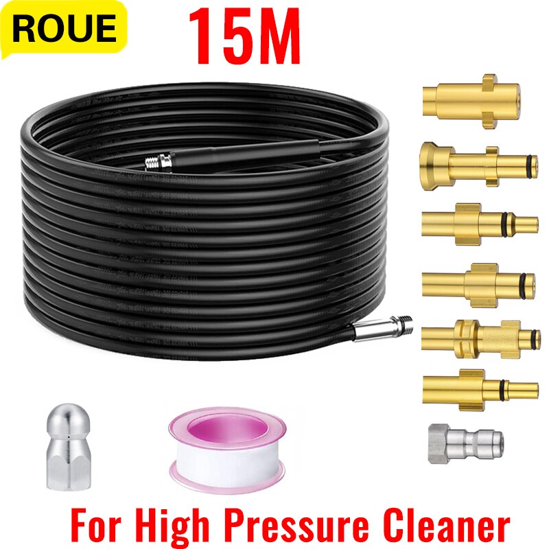 ROUE furet deboucheur canalisation deboucheur canalisation Buse de pour le nettoyage des égouts,tuyau haute pression pour Karcher Bosch Interskol Elitech Nilfisk Huter Stihl Parkside Black Decker netoyeur haut pression