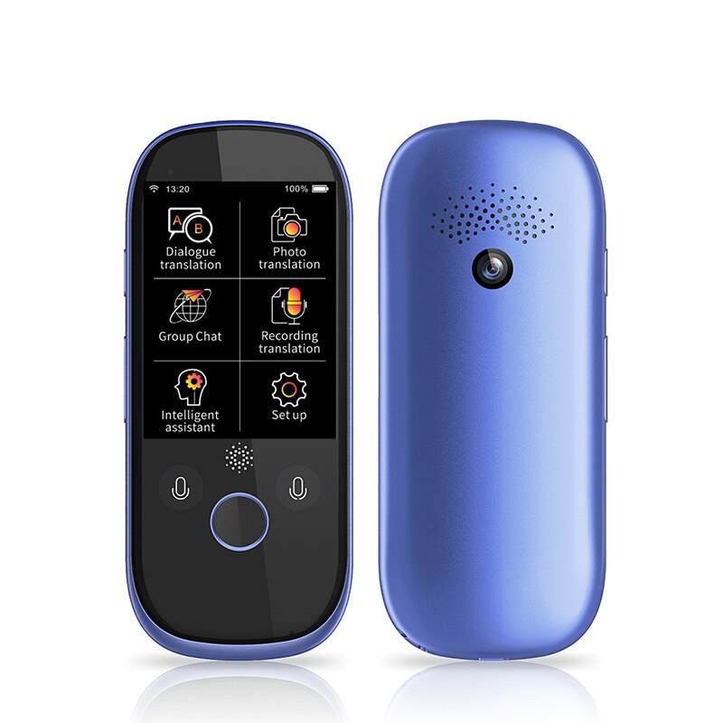 Boeleo K1 Pro portable AI Smart Voice Translator Travel Business Meeting Face-to-Face Multi-function Translator: Blue