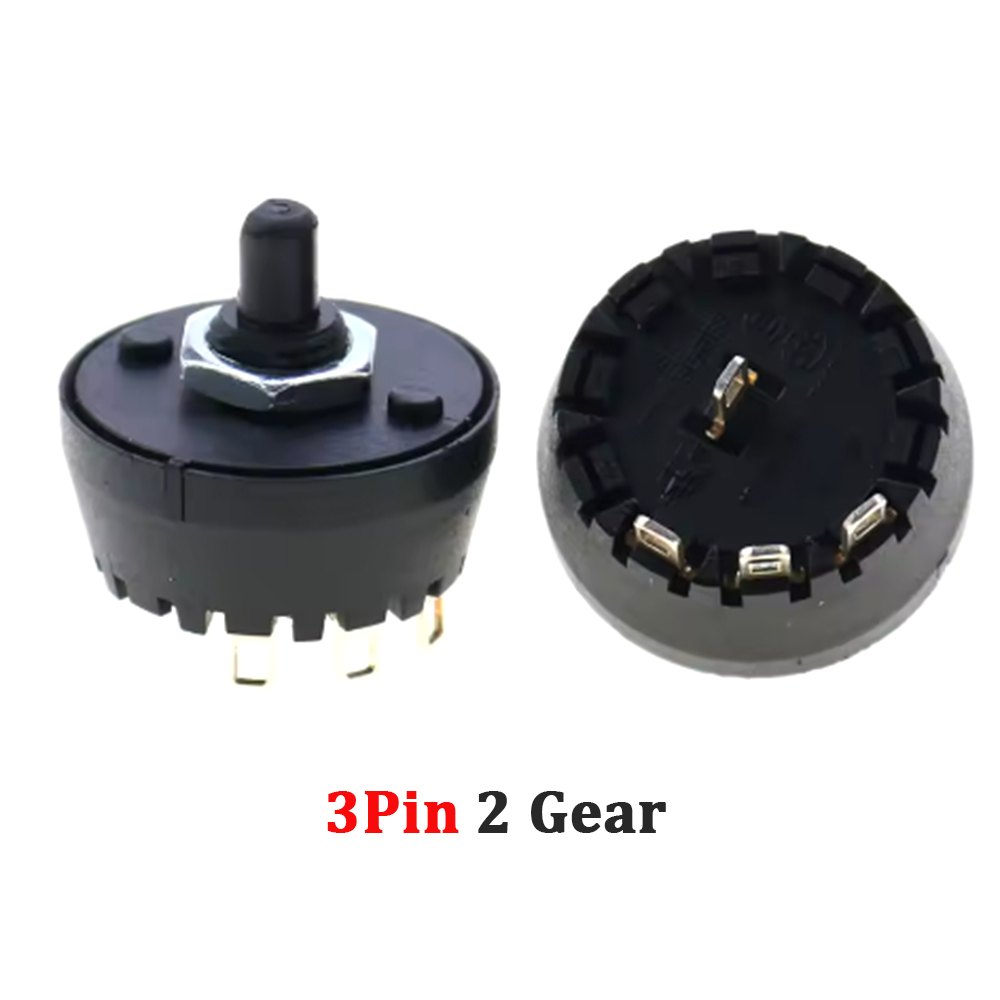 1 piece High Temperature Resistant Rotary Gear Switch 2 3 4 5 6 7 8 10 Pin Band Knob Switch Of Juicer Mixer: black