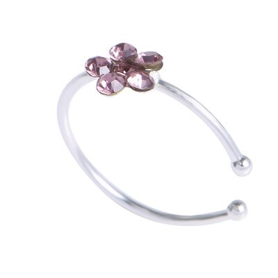 1 stück farbiger Titan-nasenring, goldfarbener körperclip Ich bin creolen-stil, glänzend, für damen-septum-durchbohren: Farbe 11