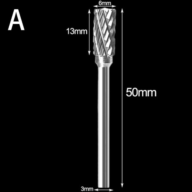 1 stk wolfram stål slibehoved wolfram carbid grater sæt mini bor diamant bor materiale wolfram dremel tilbehør: -en