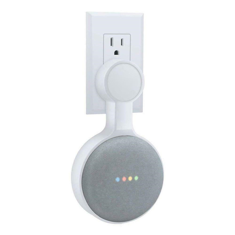 Smart Home Domotica Outlet Wall Mount Stand Hanger Holder Voor Google Thuis Mini Voice Assistent ALLEEN Fit US/ EU Plug: White