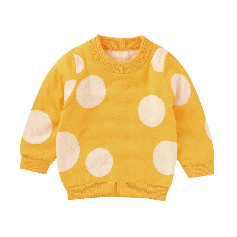 Herfst Winter Warm Kids Casual Trui Baby Boy Meisje Dot Print Katoen Gebreide Bovenkleding Kleding