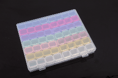 Caja de almacenamiento de perlas de plástico, organizador de cuentas, accesorios de pintura, bordado de diamantes, 28/56 ranuras
