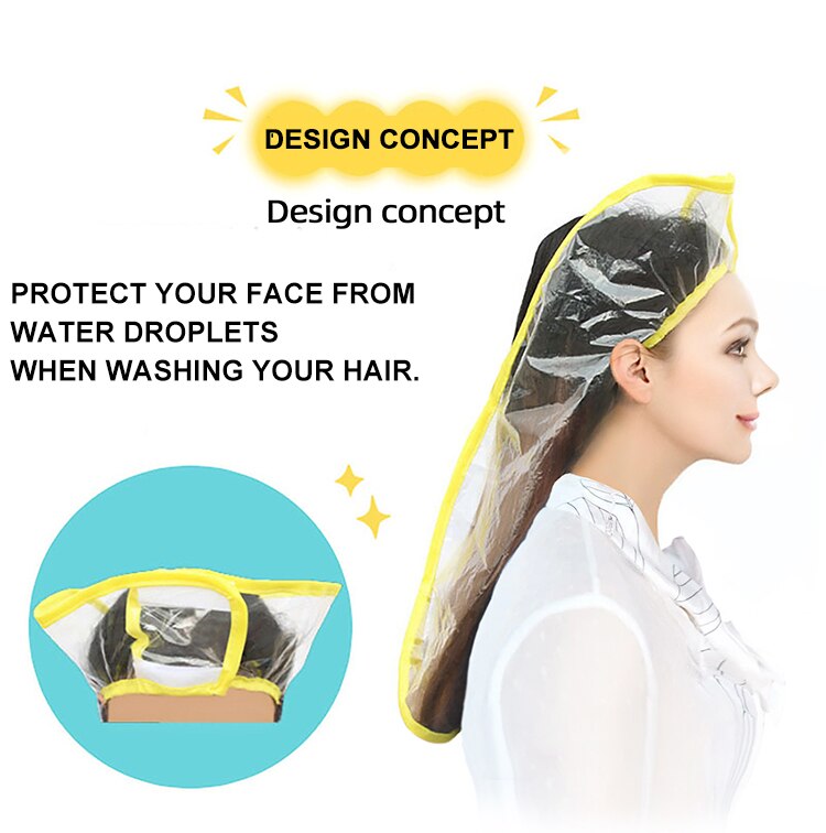 1PC Waterproof Shampoo Shawl Hair Funnel Baked Oil Dyed Hair Care Shawl Shampoo Shawl For Household Hair Wash Rinse Dye Hair Cut