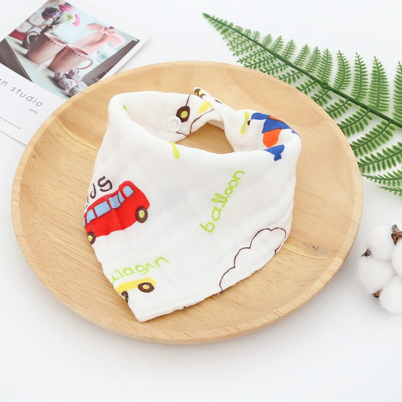 8-Layer Mousseline Slabbers 100% Natuurlijke Katoen Zachte Baberos Bebe Animal Bandana Zuigeling Kiel Burp Doek Voeden Speeksel handdoek
