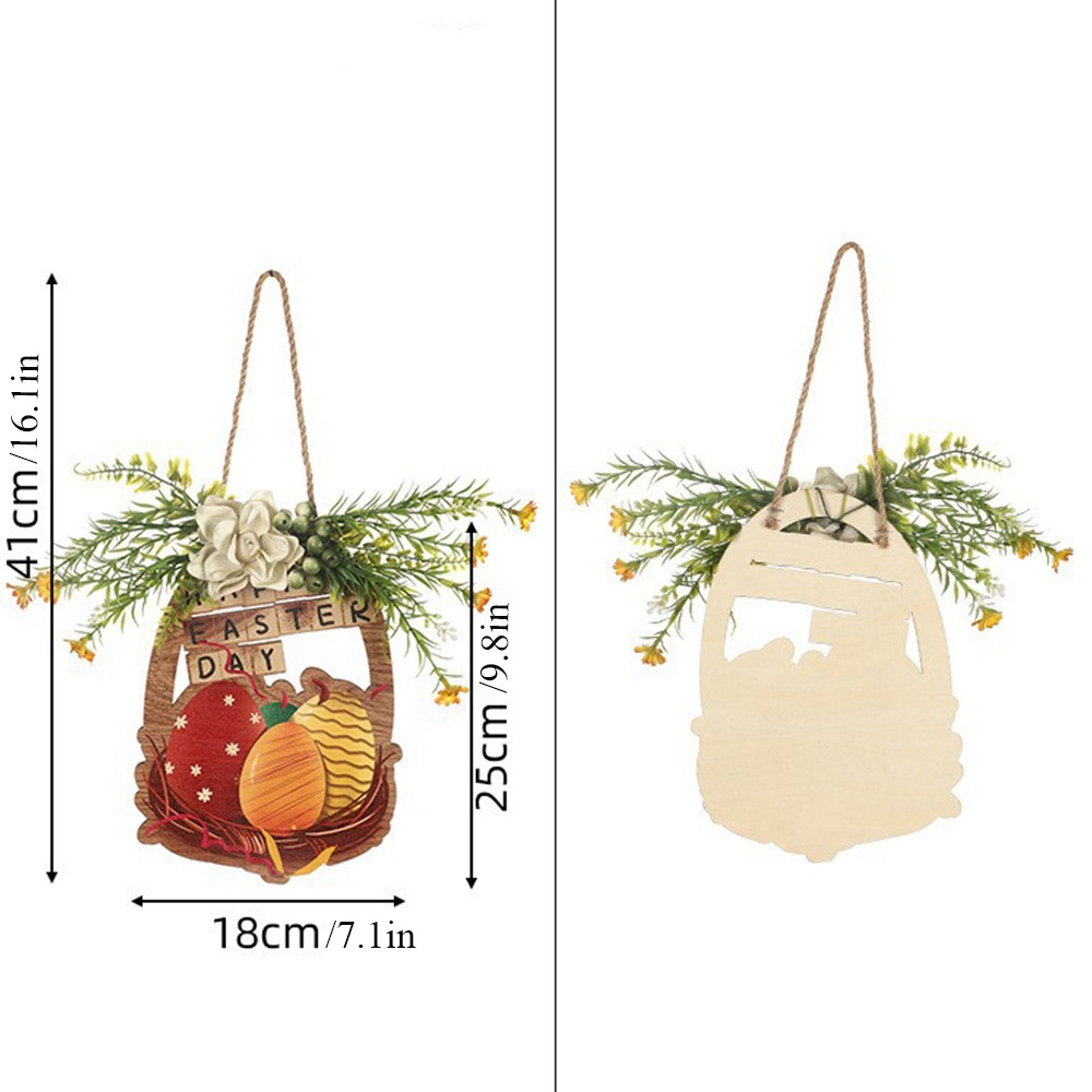 Påskepynt i tre barneaktiviteter festartikler til hjemmet stuen hvit påskedekorasjon med blomster bordplate barn: Lysegrå