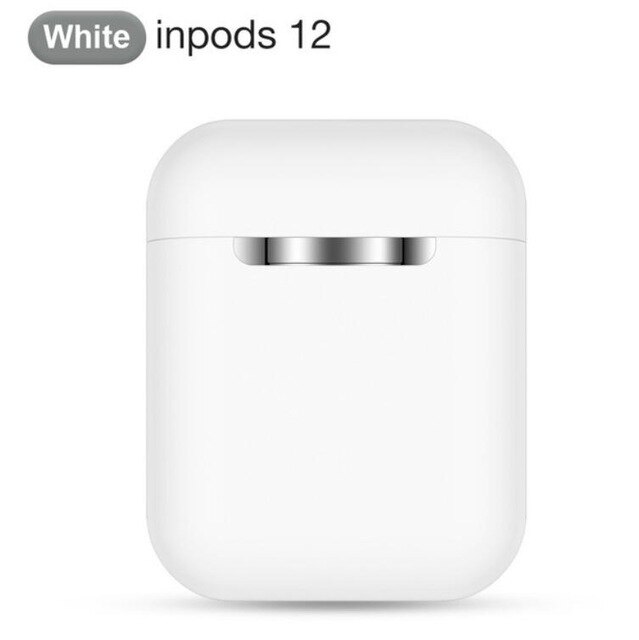 Originale  i12 tws inpods 12 i9s øretelefoner bluetooth trådløs øretelefon touc bas stereo headset sport øretelefoner pk  i7s: Hvid