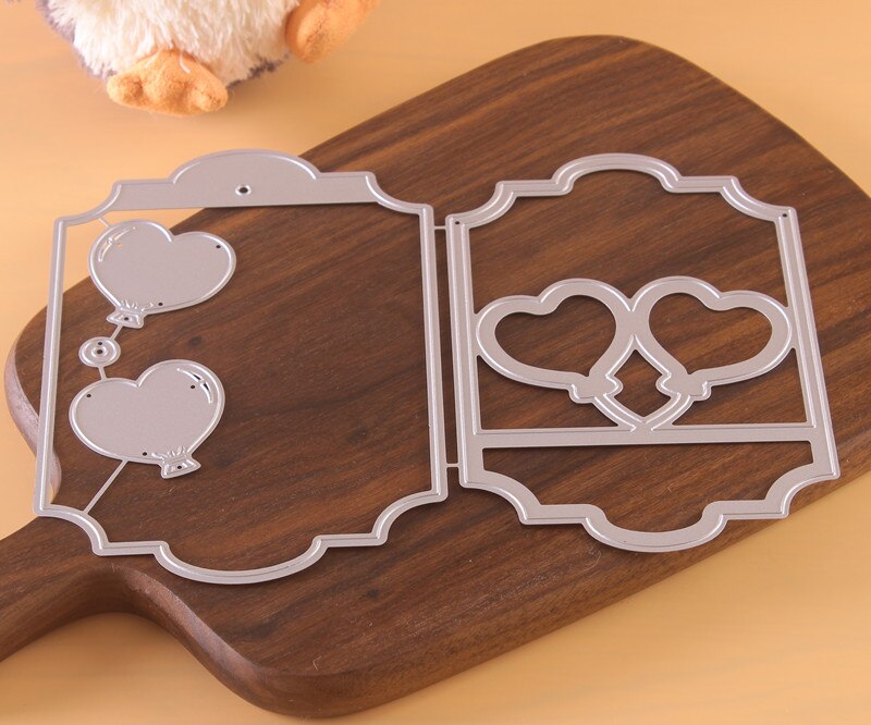 Set de etiquetas de cumpleaños, plantillas de corte de Metal love para álbum para recortes de fotos, tarjetas de papel decorativas DIY