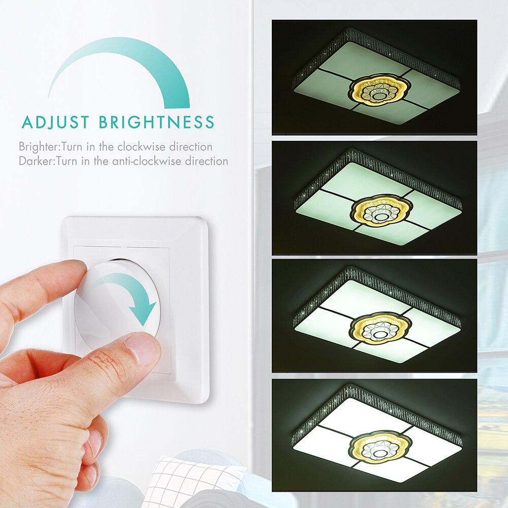 Led lysdæmper dæmpbar kontakt 220v-240v lampe til 50hz-60hz led pære loft lys væg lysdæmper 2 vejs kontakt lys justerbar drejelig