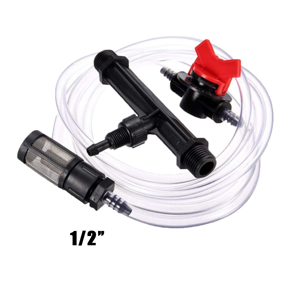 Venturi fertilization system 1” 2" 3/4” 1/2" Irrigation Venturi Automatic fertilizer injector Fertilizer Syringe: black 4 fen set