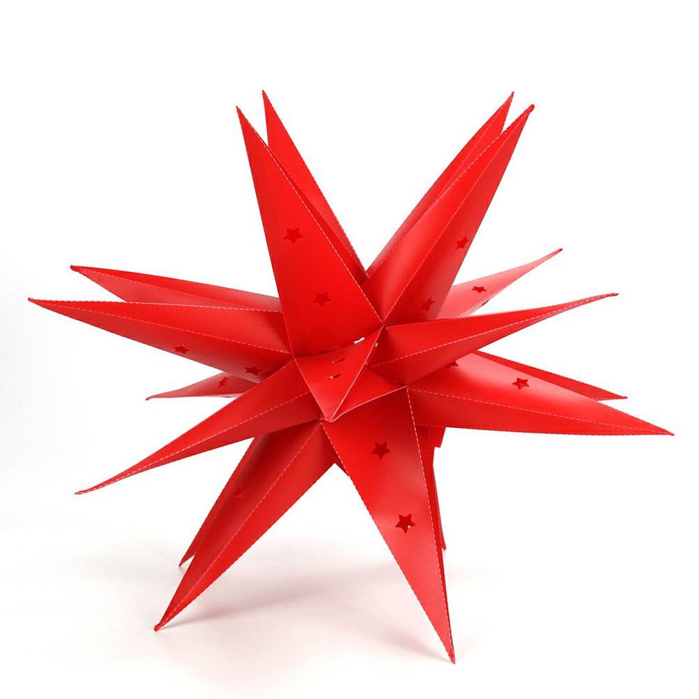 Star Light Christmas Decorations High-Brightness Conversion Light Beautiful 3D Glowing Star Lights Outdoor Waterproof: Red