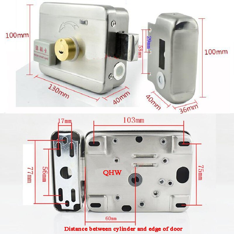 12v rfid elektronisk lås rfid dørlås mekanisk nøgle id tag telefon fjernbetjening ewelink video intercom hjem gate låse