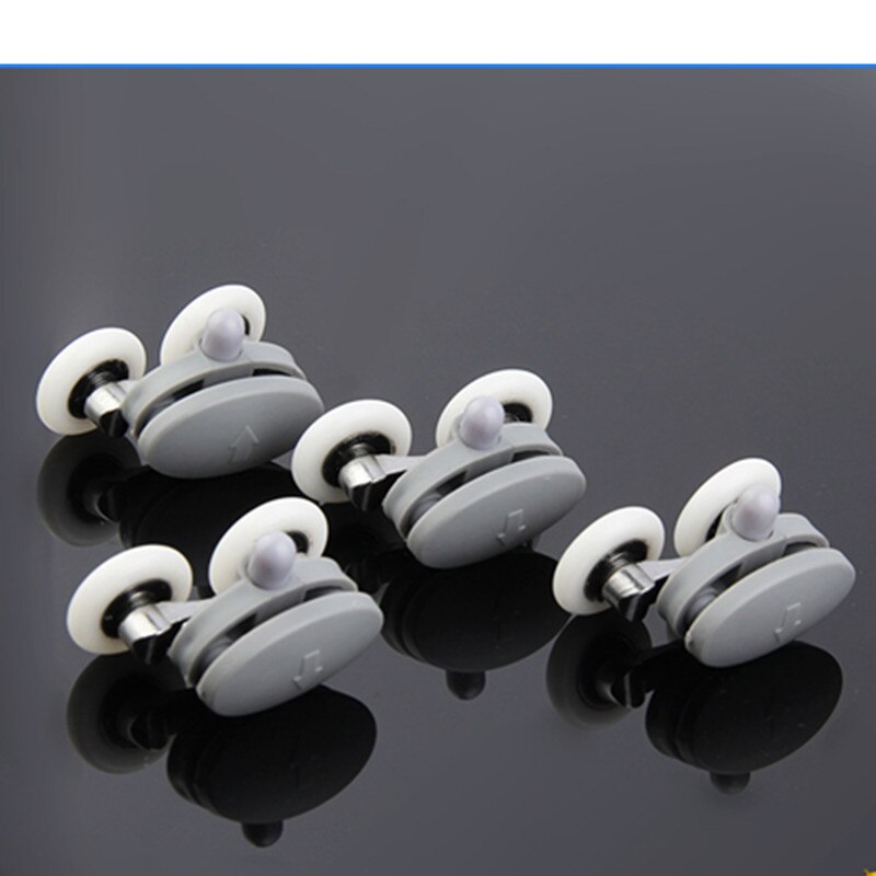 8x Twin Shower Glass Door 4 Top / 4 Bottom Rollers Runners Wheels Pulleys 23mm/25mm