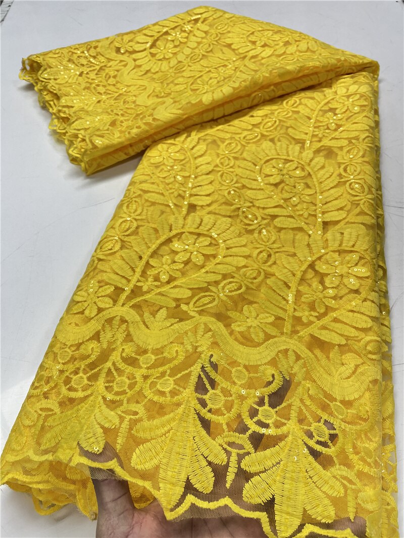 Pgc Blauw Afrikaanse Melk Zijde Kant Stof Kant Materiaal Nigeriaanse Kant Stoffen Voor Bruiloft Naaien YA3918B-2: african lace fabric5