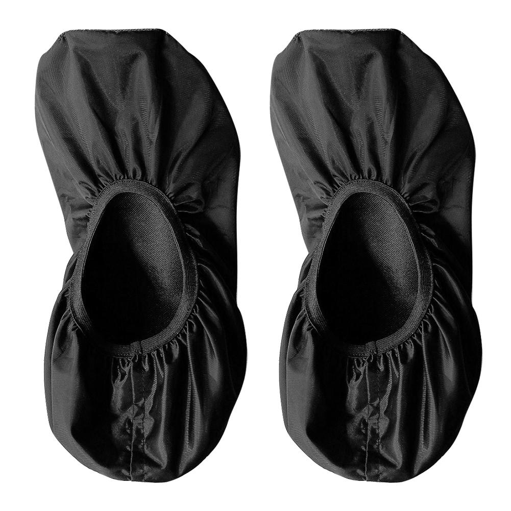 Praktische Nylon Waterdichte Schoen Cover Duurzaam Outdoor Regendicht Wandelen Skid-Proof Bowling Sport Schoen Covers Woonaccessoires: Black