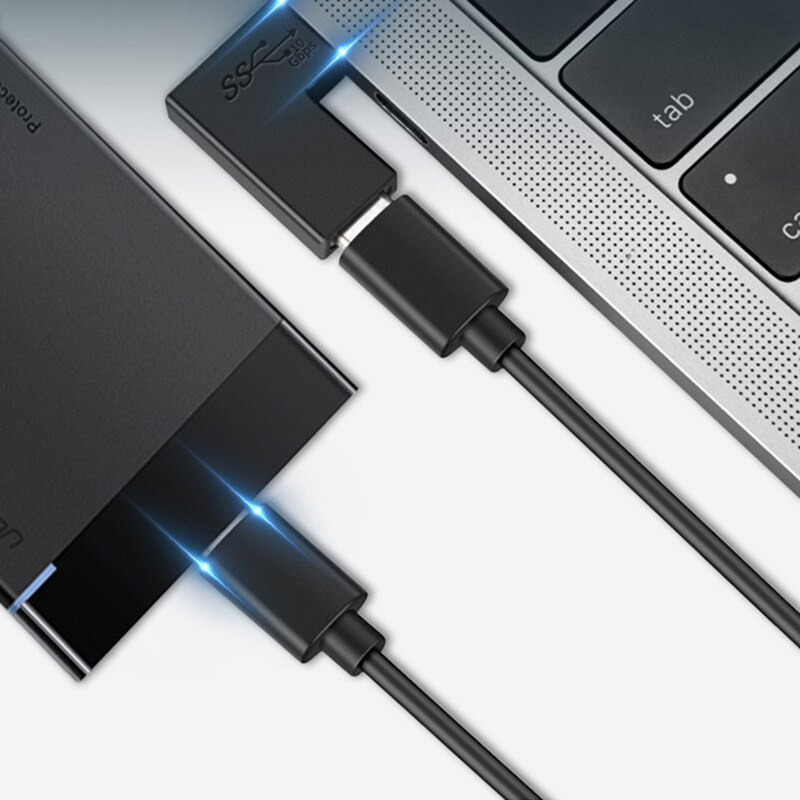 1 st 90 graders rät vinkel usb 3.1 typ c hane till hona usbc hona till hona hane till hane omvandlaradapter