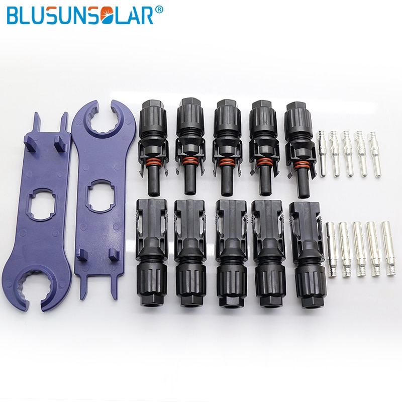 5 Pairs Solar Connector En Spanner Panel Pins Terminals Tuv Mannelijke Vrouwelijke