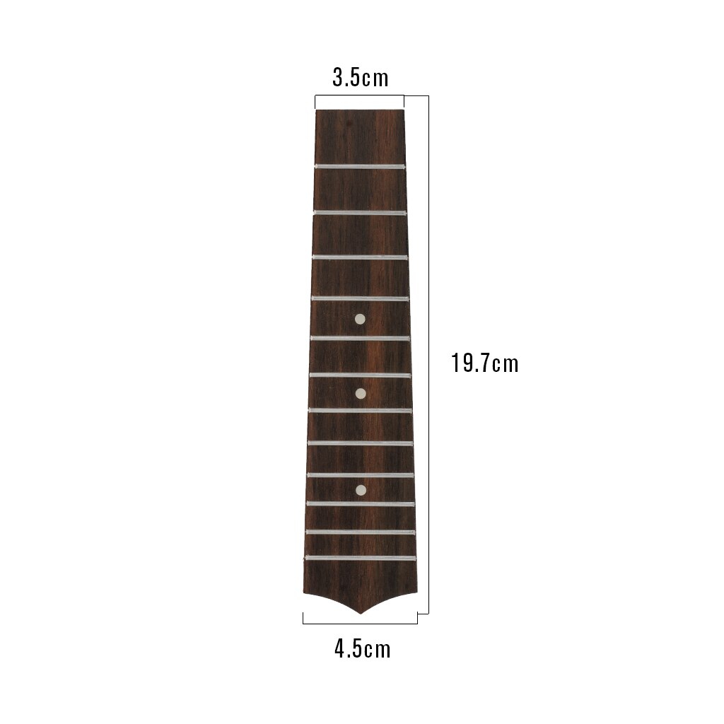 NAOMI Rosewood Ukulele Fretboard 21 Inch Uke Fingerboard 12 Frets White Dots Inlay DIY Ukulele Accessories