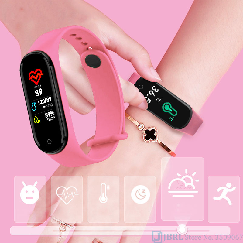 Temperatura Intelligente Band Donne Degli Uomini Braccialetto Intelligente Inseguitore di Fitness Per Android IOS Smartband di Nuovo Modo Intelligente Wristband della Fascia di Polso